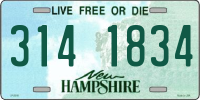 NH license plate 3141834