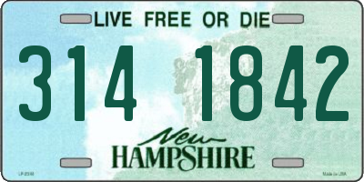 NH license plate 3141842