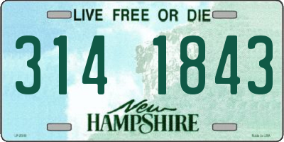 NH license plate 3141843
