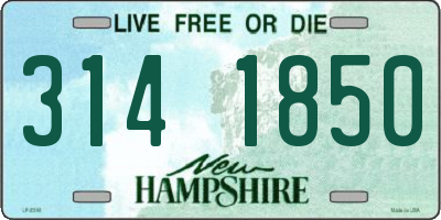 NH license plate 3141850