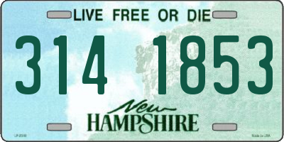 NH license plate 3141853