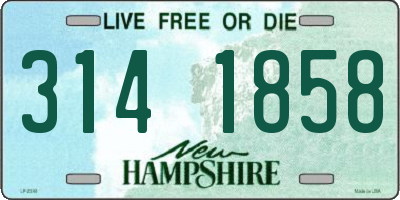 NH license plate 3141858