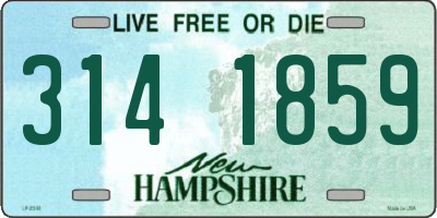 NH license plate 3141859