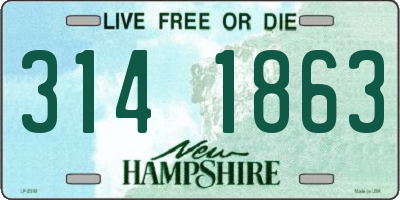 NH license plate 3141863