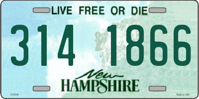 NH license plate 3141866