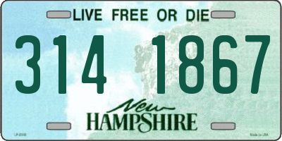 NH license plate 3141867