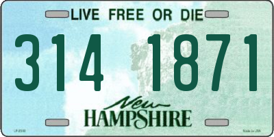 NH license plate 3141871