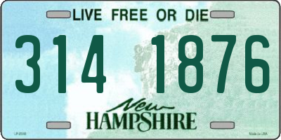 NH license plate 3141876