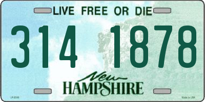 NH license plate 3141878