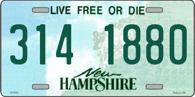 NH license plate 3141880