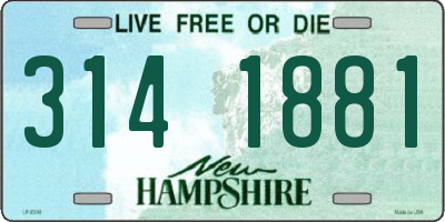NH license plate 3141881