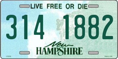NH license plate 3141882