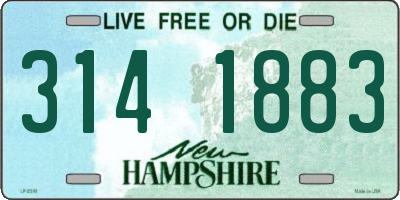 NH license plate 3141883