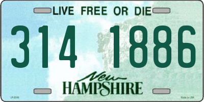NH license plate 3141886