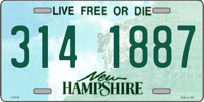 NH license plate 3141887