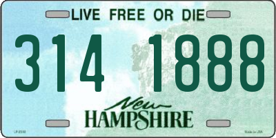 NH license plate 3141888