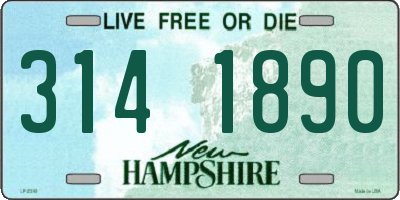 NH license plate 3141890
