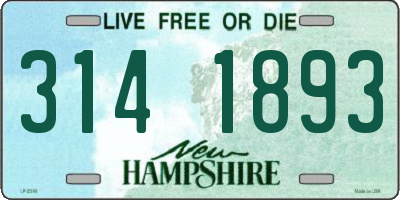 NH license plate 3141893