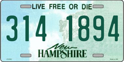 NH license plate 3141894