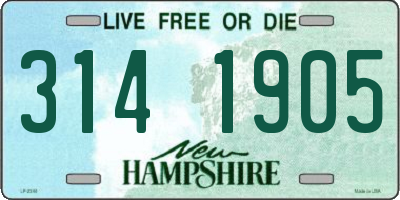 NH license plate 3141905