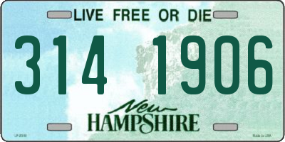 NH license plate 3141906