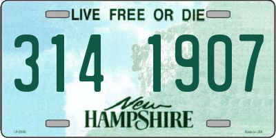 NH license plate 3141907