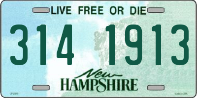 NH license plate 3141913