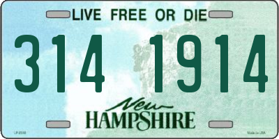 NH license plate 3141914
