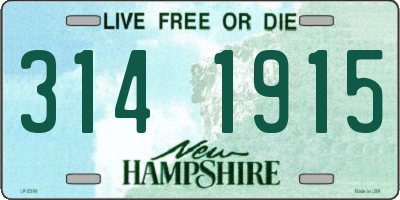 NH license plate 3141915