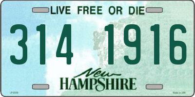 NH license plate 3141916