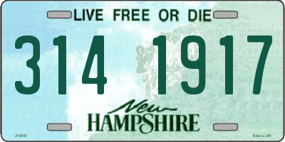 NH license plate 3141917