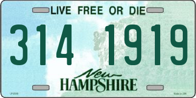 NH license plate 3141919