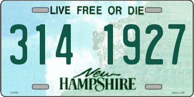 NH license plate 3141927