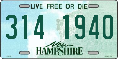 NH license plate 3141940