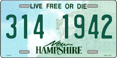 NH license plate 3141942