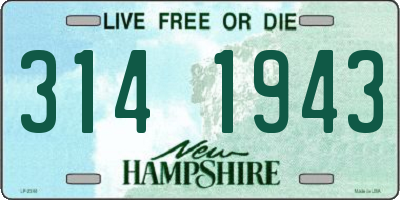 NH license plate 3141943