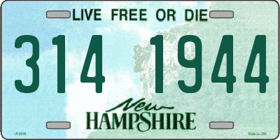 NH license plate 3141944