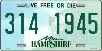 NH license plate 3141945