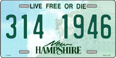 NH license plate 3141946