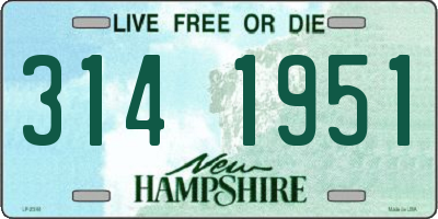 NH license plate 3141951