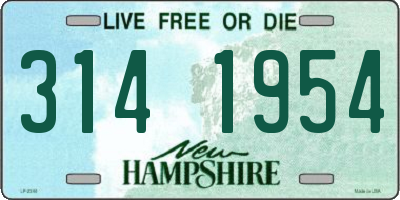 NH license plate 3141954