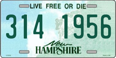 NH license plate 3141956