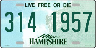 NH license plate 3141957