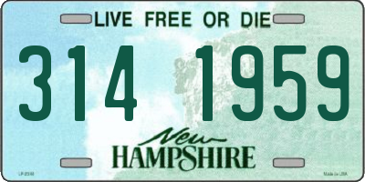 NH license plate 3141959