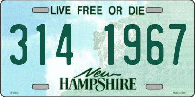 NH license plate 3141967