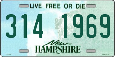 NH license plate 3141969