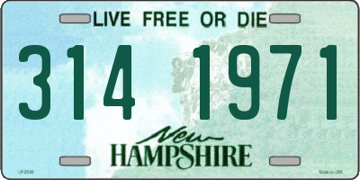 NH license plate 3141971