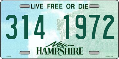 NH license plate 3141972