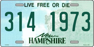 NH license plate 3141973