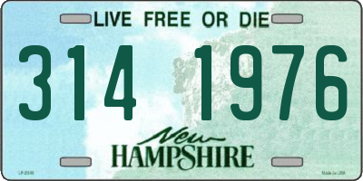 NH license plate 3141976